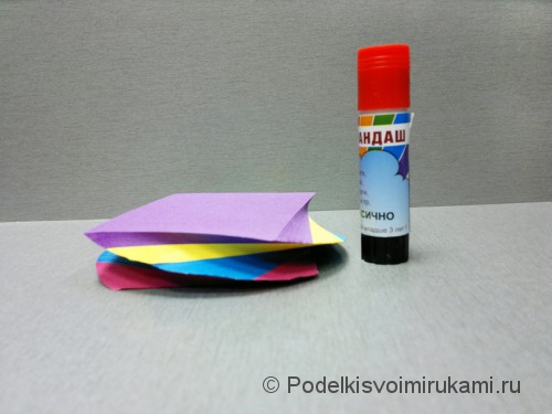 Как сделать цветок из бумаги. Модульное оригами. Фото №1.