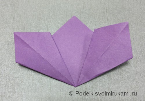 Как сделать цветок из бумаги. Модульное оригами. Фото №12.