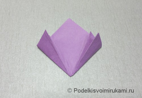 Как сделать цветок из бумаги. Модульное оригами. Фото №16.