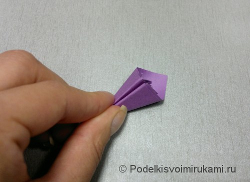 Как сделать цветок из бумаги. Модульное оригами. Фото №18.