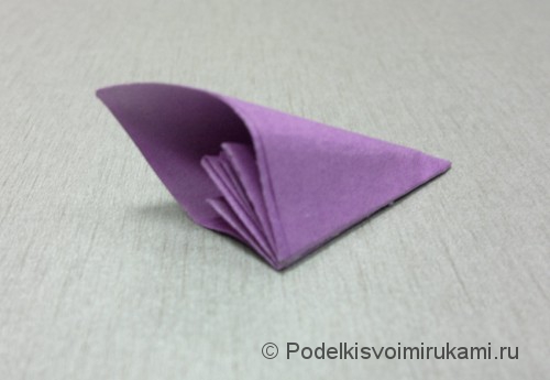 Как сделать цветок из бумаги. Модульное оригами. Фото №21.