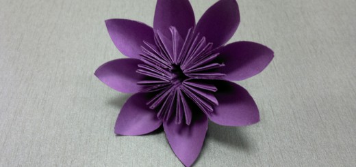 Как сделать цветок из бумаги. Модульное оригами. Итоговый вид поделки.