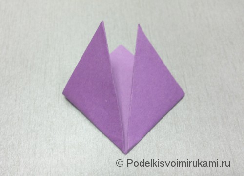 Как сделать цветок из бумаги. Модульное оригами. Фото №5.