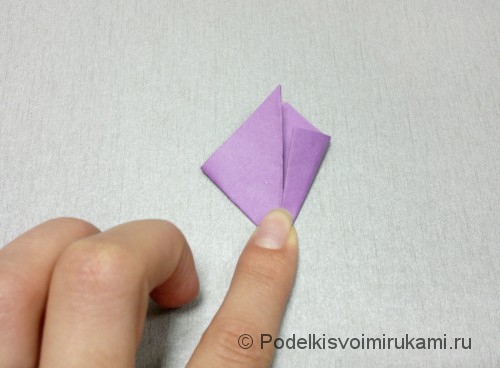 Как сделать цветок из бумаги. Модульное оригами. Фото №6.