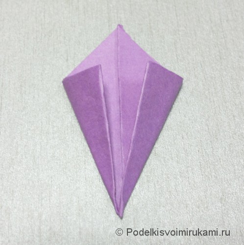 Как сделать цветок из бумаги. Модульное оригами. Фото №7.