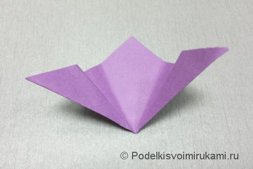 Как сделать цветок из бумаги. Модульное оригами. Фото №8.