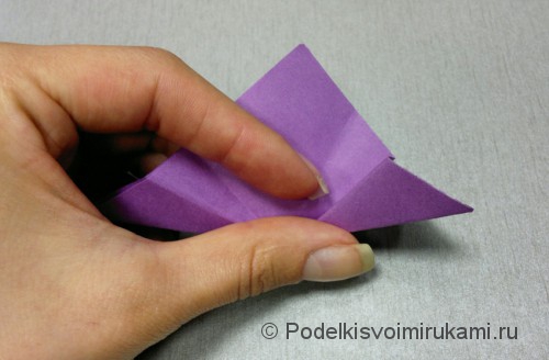 Как сделать цветок из бумаги. Модульное оригами. Фото №9.