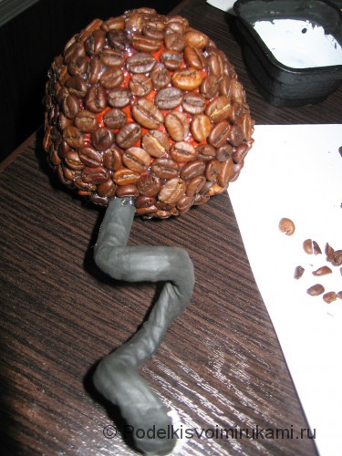 Как сделать кофейное дерево своими руками. Шаг №16.