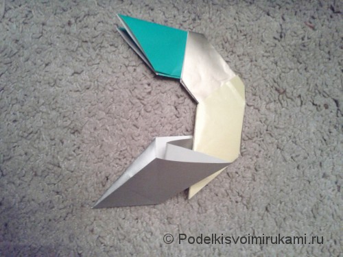 Как сделать восьмиугольный сюрикен из бумаги. Шаг №6. Фото 3.