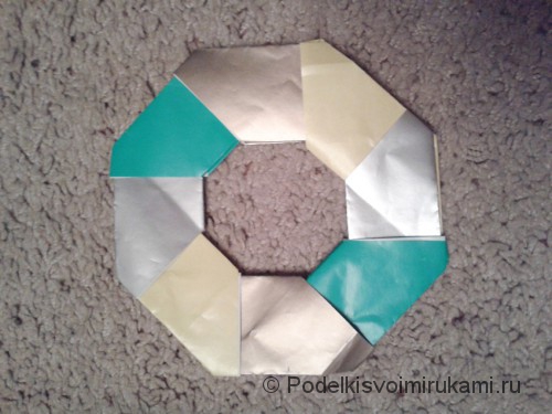 Как сделать восьмиугольный сюрикен из бумаги. Шаг №6. Фото 6.