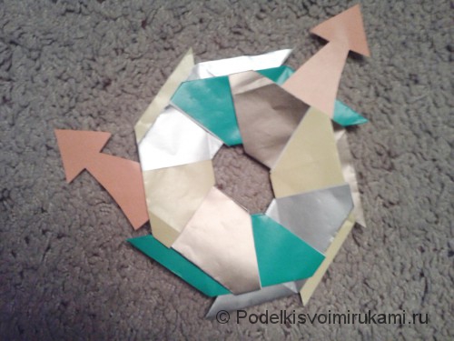 Как сделать восьмиугольный сюрикен из бумаги. Шаг №7.