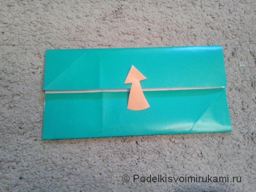 Как сделать четырёхконечный сюрикен из бумаги. Шаг №4. Фото 1.