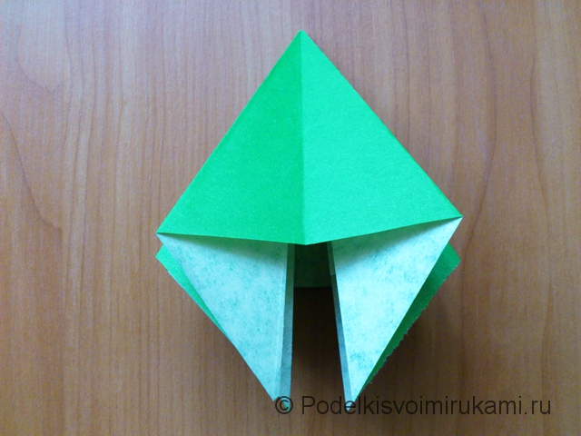 Ёлка оригами из бумаги своими руками. Шаг №21.