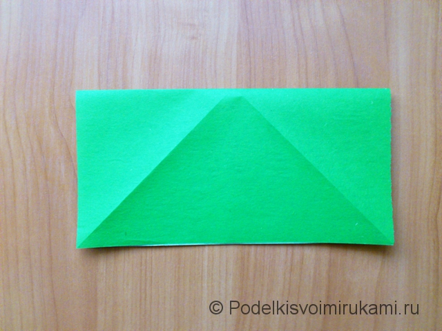 Ёлка оригами из бумаги своими руками. Шаг №5.