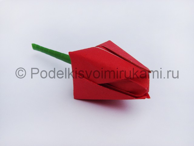 Как сделать тюльпаны из бумаги своими руками. Фото 22.