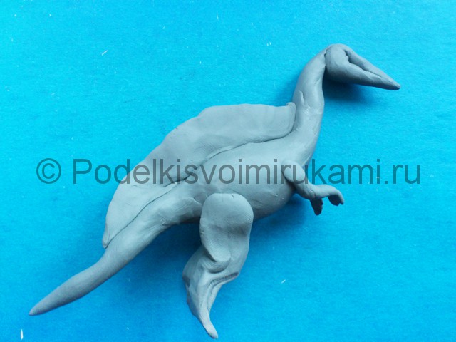 Лепка спинозавра из пластилина - фото 10.