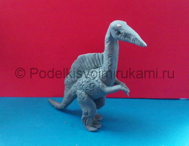 Лепка спинозавра из пластилина - фото 13.