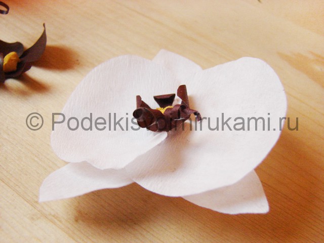 Изготовление орхидеи из бумаги - фото 22.