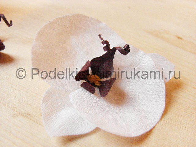 Изготовление орхидеи из бумаги - фото 23.