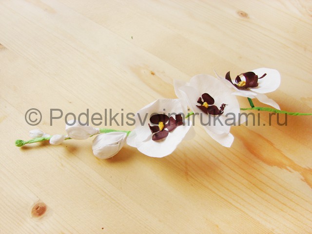 Изготовление орхидеи из бумаги - фото 38.