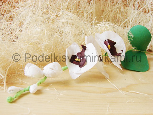 Изготовление орхидеи из бумаги - фото 43.