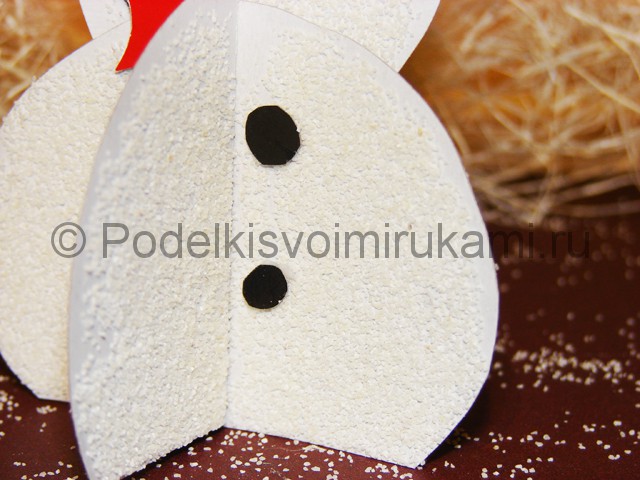 Изготовление снеговика из бумаги - фото 26.
