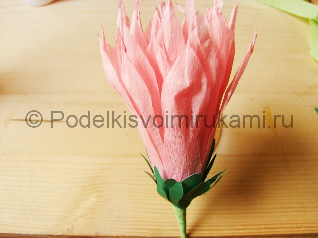 Поделка хризантемы из бумаги - фото 27.