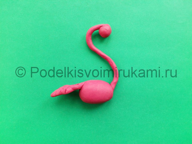 Лепка фламинго из пластилина - фото 10.