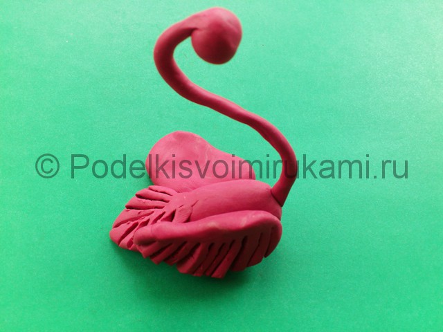 Лепка фламинго из пластилина - фото 11.