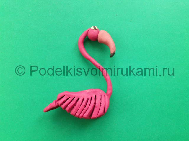 Лепка фламинго из пластилина - фото 13.