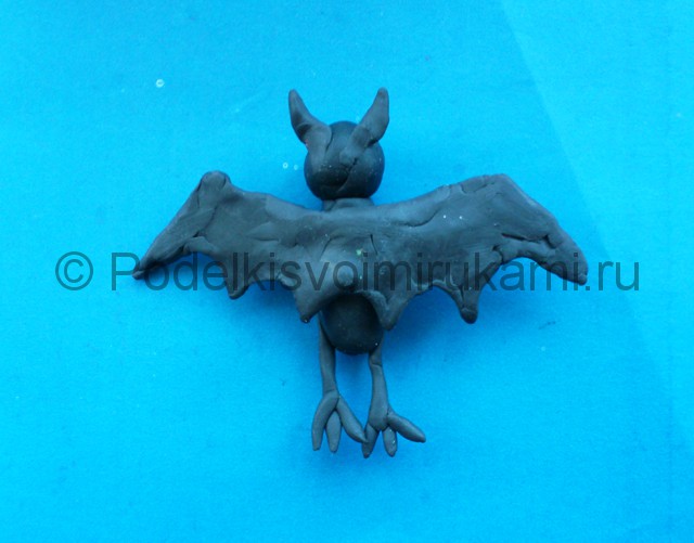 Лепка летучей мыши из пластилина - фото 10.