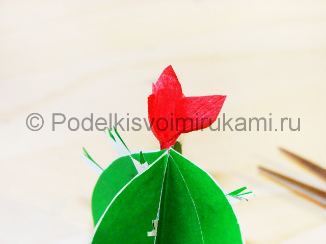Изготовление кактуса из бумаги - фото 22.