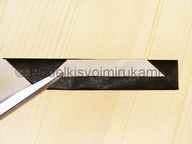 Изготовление ножа из бумаги - фото 32.